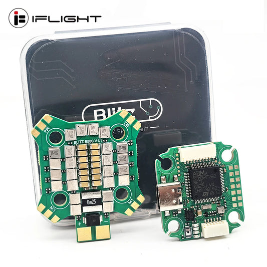 IFlight BLITZ Mini F7 Flight Controller W/ BLITZ E55 4in1 ESC 2-6S/ BLITZ Force 5.8GHz 600mW Adjustable VTX