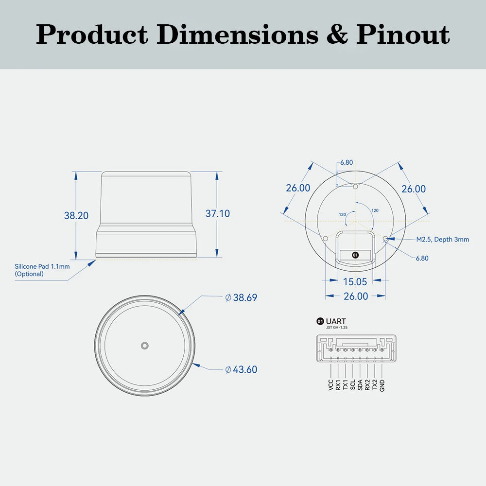 Holybro H-RTK ZED F9P Ultralight Integrated GNSS Module