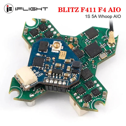 IFlight BLITZ F411 F4 1S 5A Whoop AIO Flight Controller 50mW VTX Built-in ELRS 2.4G Receiver